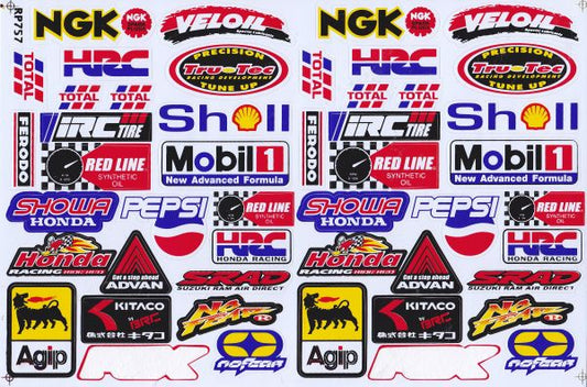 Sponsor Sponsoren Logo Aufkleber Sticker Motorrad Roller Skateboard Auto Tuning Modellbau selbstklebend 382