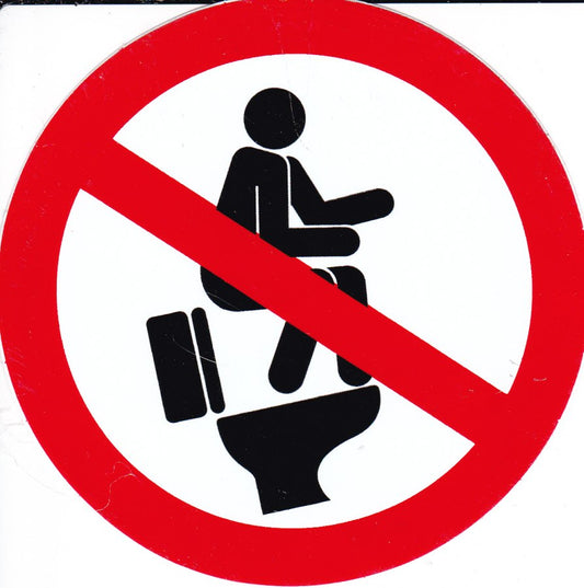 Verboten " Auf der Toilette stehen " rund Aufkleber Sticker selbstklebend 417