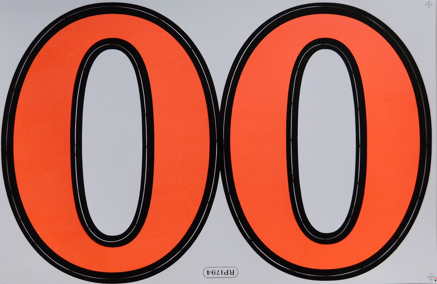 Grosse Nummer 0 orange 165 mm hoch Aufkleber Sticker Motorrad Roller Skateboard Auto Tuning Modellbau selbstklebend 424