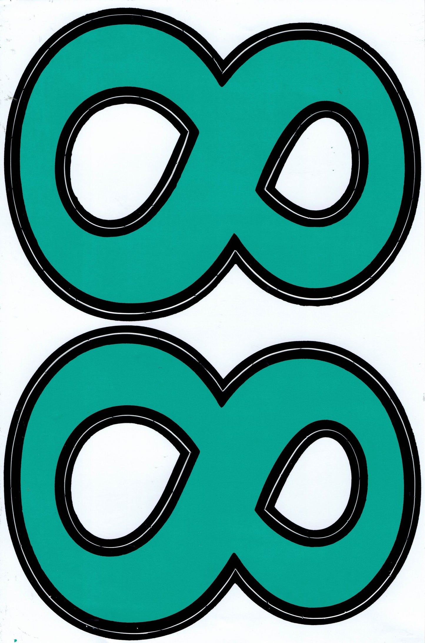 Grosse Nummer 8 grün 165 mm hoch Aufkleber Sticker Motorrad Roller Skateboard Auto Tuning Modellbau selbstklebend 430