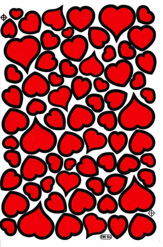 Herzen Herz Liebe Aufkleber Sticker für Kinder Basteln Kindergarten Geburtstag 1 Bogen 435