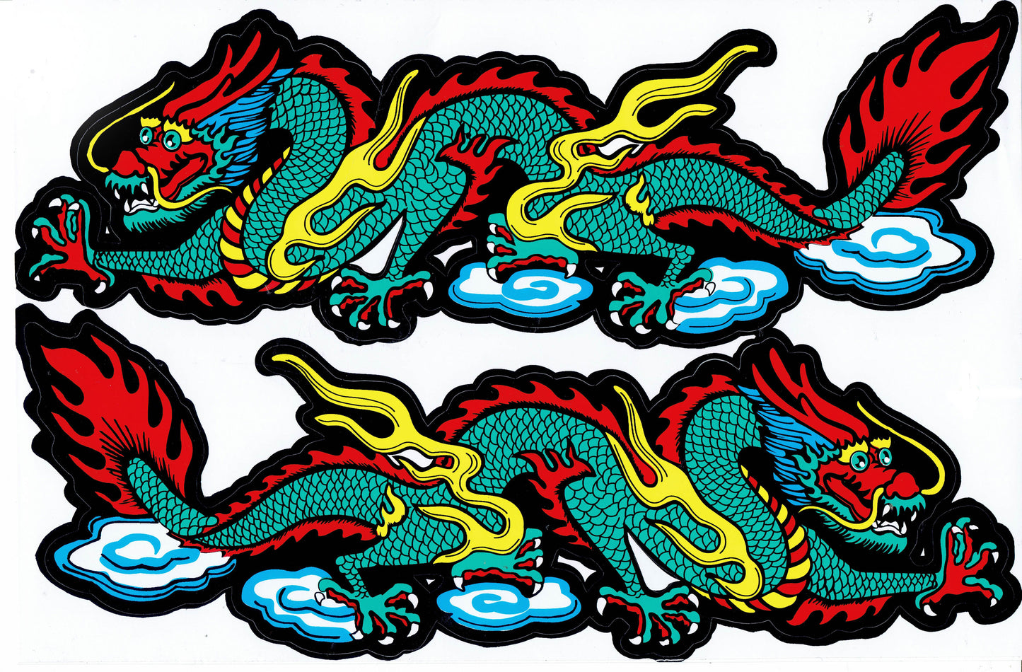 Dragon snake green sticker motorcycle scooter skateboard car tuning self-adhesive 437