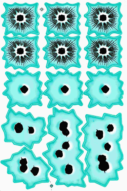Einschusslöcher grün Aufkleber Sticker Motorrad Roller Skateboard Auto Tuning selbstklebend 444