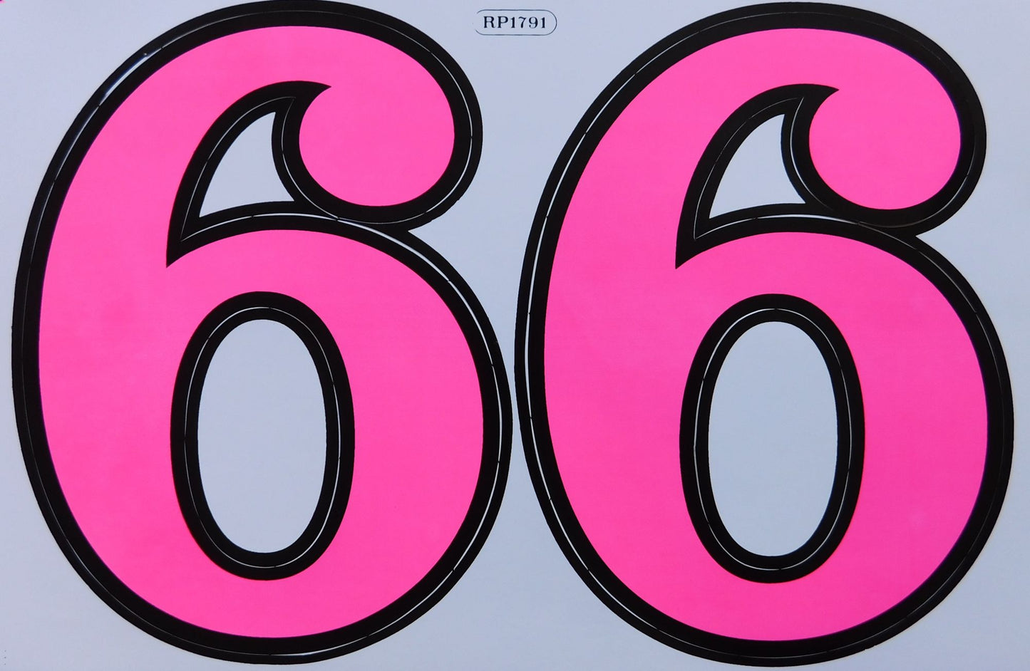 Grosse Nummer 6/9 pink 165 mm hoch Aufkleber Sticker Motorrad Roller Skateboard Auto Tuning Modellbau selbstklebend 452