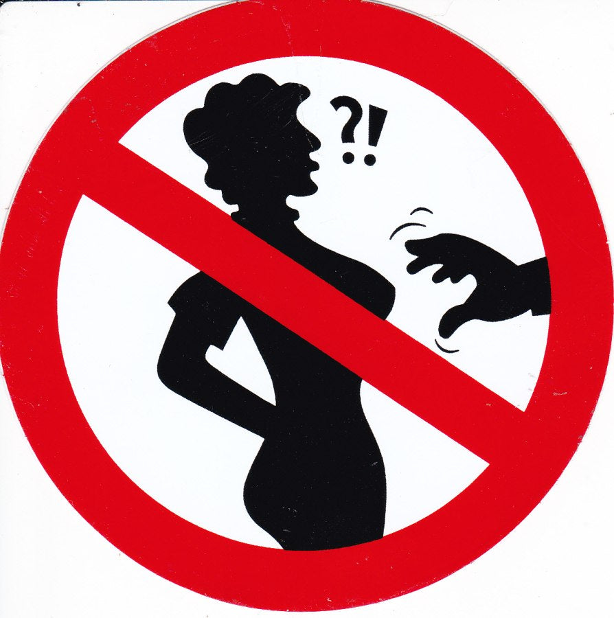 Verboten " brust Brüste anfassen " rund Aufkleber Sticker selbstklebend 462