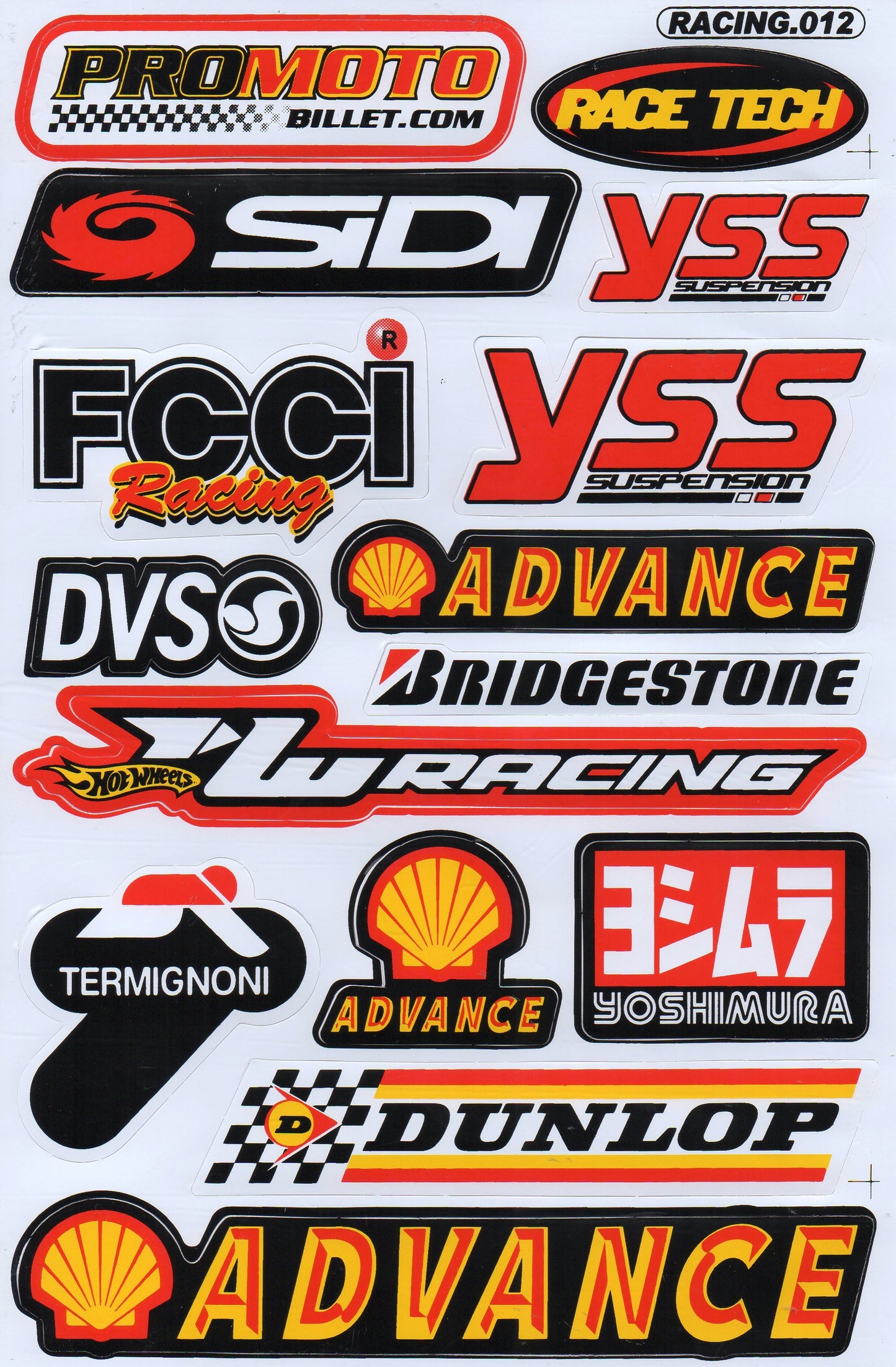 Sponsor Sponsoren Logo Aufkleber Sticker Motorrad Roller Skateboard Auto Tuning Modellbau selbstklebend 463