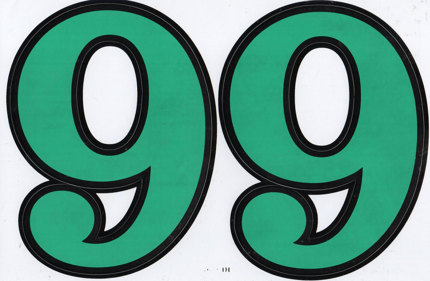 Grosse Nummer 6 / 9 grün 165 mm hoch Aufkleber Sticker Motorrad Roller Skateboard Auto Tuning Modellbau selbstklebend 483