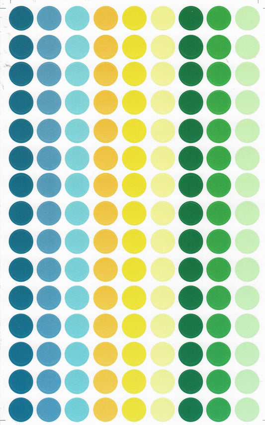 Dots Punkte Kreise Ball rund bunt Aufkleber Sticker für Kinder Basteln Kindergarten Schule 1 Bogen 489