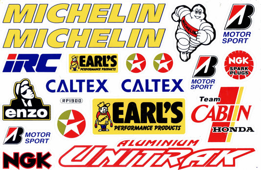 Sponsor Sponsoren Logo Aufkleber Sticker Motorrad Roller Skateboard Auto Tuning Modellbau selbstklebend 495