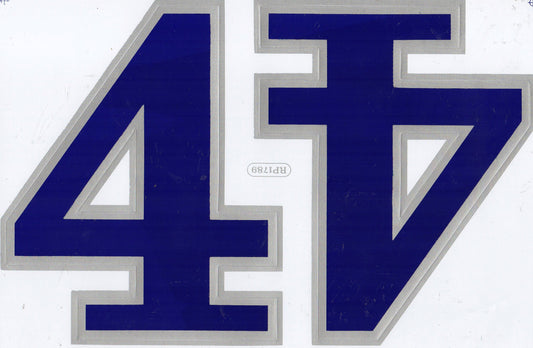 Grosse Nummer 4 blau 165 mm hoch Aufkleber Sticker Motorrad Roller Skateboard Auto Tuning Modellbau selbstklebend 500