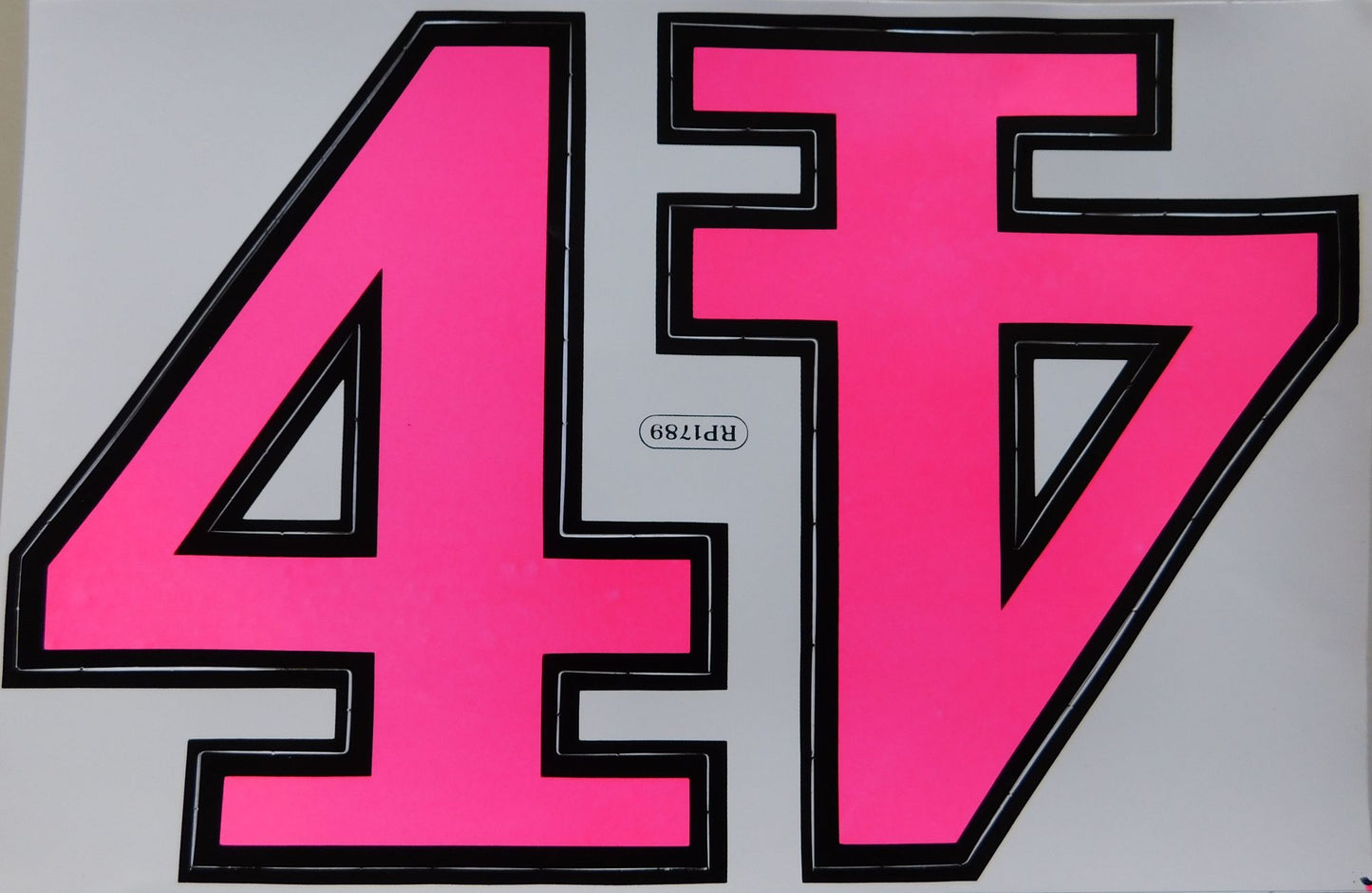 Grosse Nummer 4 pink 165 mm hoch Aufkleber Sticker Motorrad Roller Skateboard Auto Tuning Modellbau selbstklebend 511