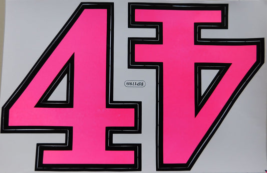 Grosse Nummer 4 pink 165 mm hoch Aufkleber Sticker Motorrad Roller Skateboard Auto Tuning Modellbau selbstklebend 511