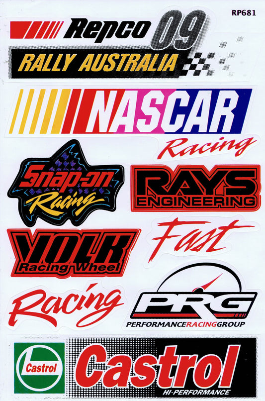 Sponsor Sponsoren Logo Aufkleber Sticker Motorrad Roller Skateboard Auto Tuning Modellbau selbstklebend 517