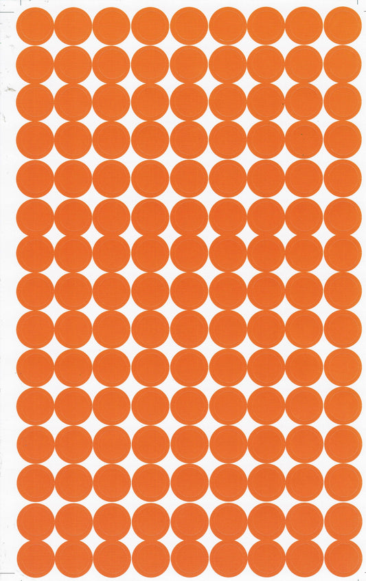 Dots Punkte Kreise Ball rund orange Aufkleber Sticker für Kinder Basteln Kindergarten Schule 1 Bogen 526