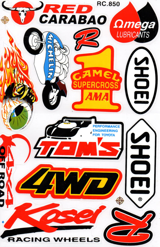 Sponsor Sponsoren Logo Aufkleber Sticker Motorrad Roller Skateboard Auto Tuning Modellbau selbstklebend 538
