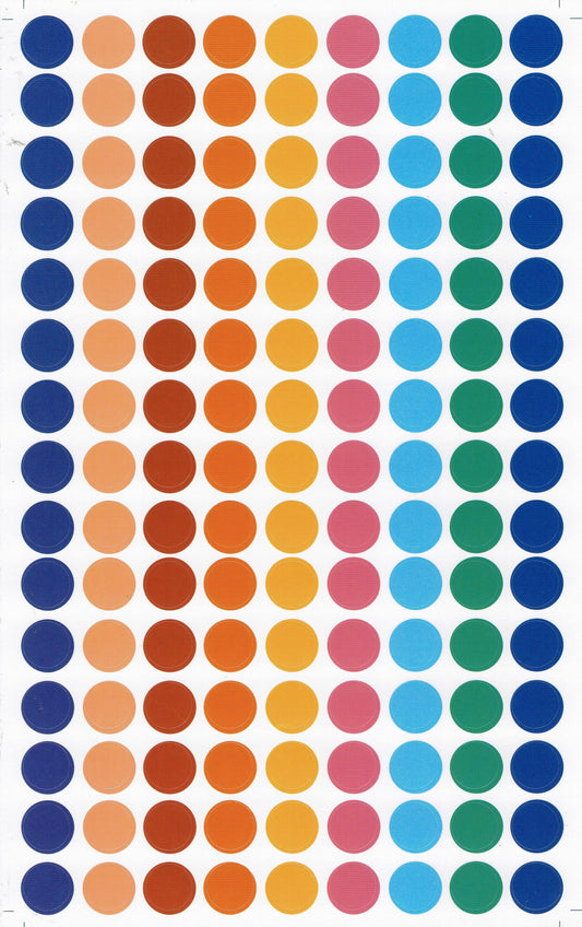 Dots Punkte Kreise Ball rund bunt Aufkleber Sticker für Kinder Basteln Kindergarten Schule 1 Bogen 545
