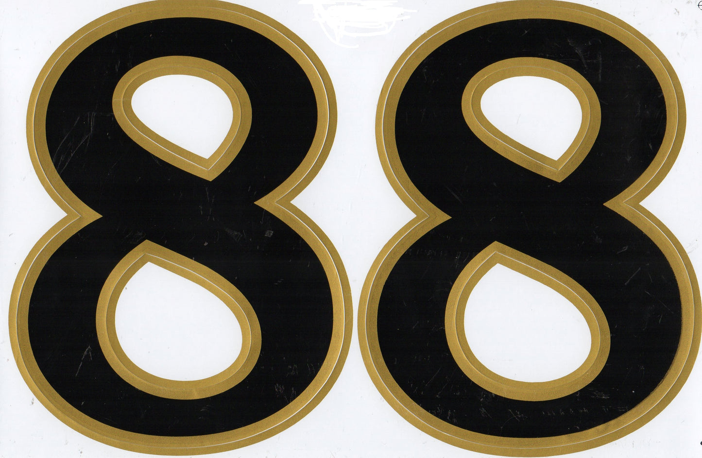 Grosse Nummer 8 schwarz 165 mm hoch Aufkleber Sticker Motorrad Roller Skateboard Auto Tuning Modellbau selbstklebend 550