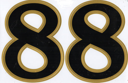 Grosse Nummer 8 schwarz 165 mm hoch Aufkleber Sticker Motorrad Roller Skateboard Auto Tuning Modellbau selbstklebend 550