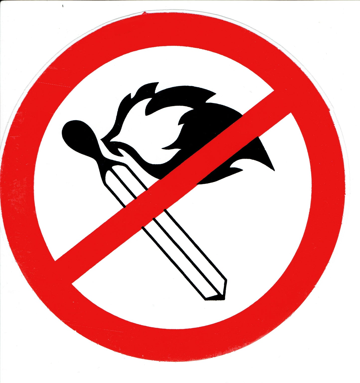 Verboten " feuer " rund Aufkleber Sticker selbstklebend 553