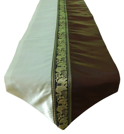 Tischläufer mit Elefanten Motiv Party Bankett Weihnachten Festival Geburtstag Hochzeit Party Wohnzimmer Küche Tischdecke aus Thai Seide Thai Silk