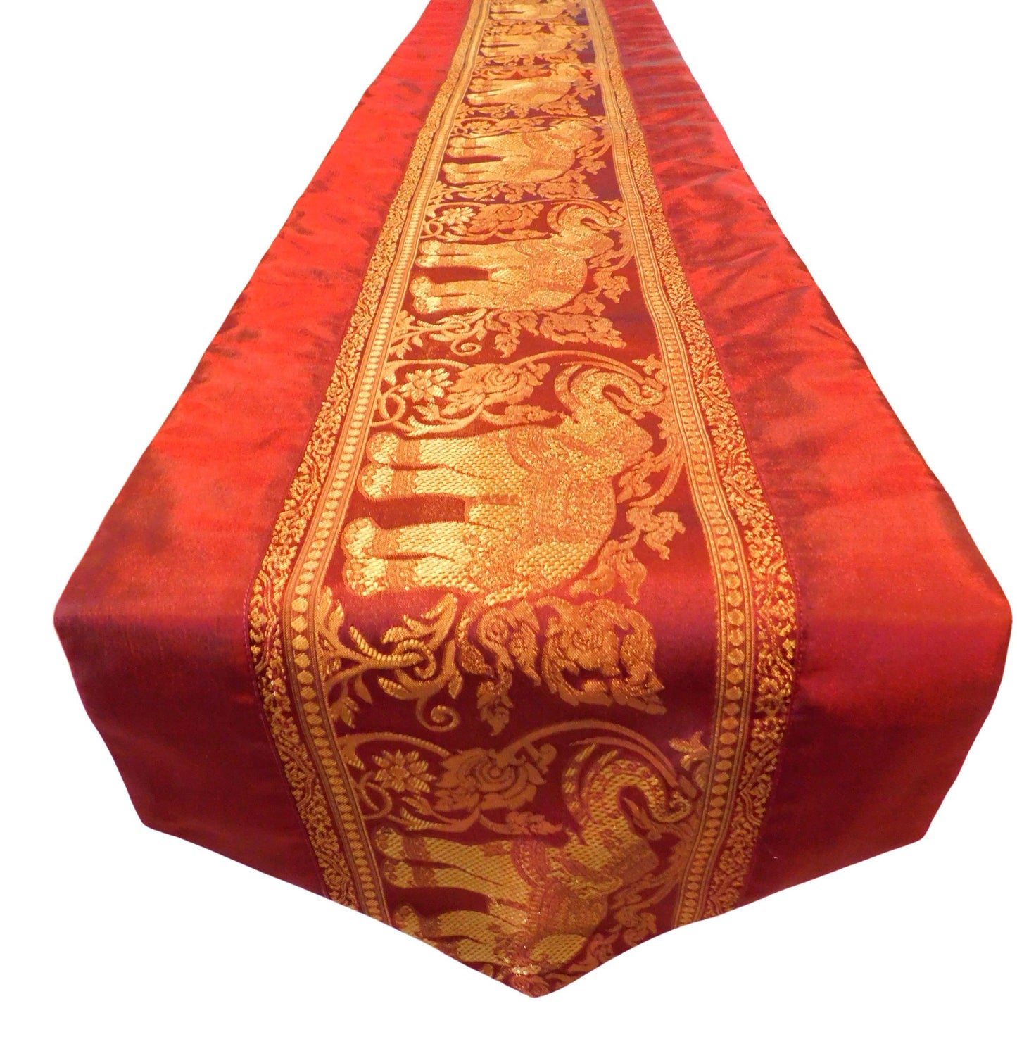 Tischläufer mit Elefanten Motiv Party Bankett Weihnachten Festival Geburtstag Hochzeit Party Wohnzimmer Küche Tischdecke aus Thai Seide Thai Silk