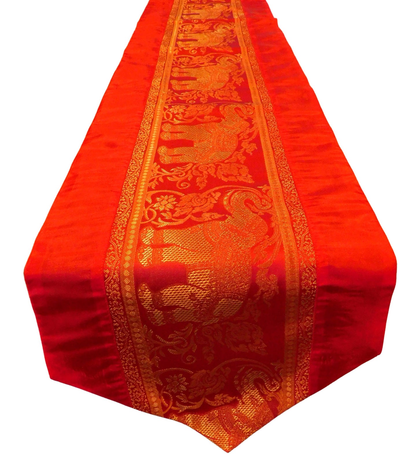 Tischläufer mit Elefanten Motiv Party Bankett Weihnachten Festival Geburtstag Hochzeit Party Wohnzimmer Küche Tischdecke aus Thai Seide Thai Silk