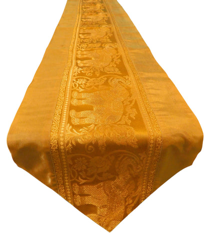 Tischläufer mit Elefanten Motiv Party Bankett Weihnachten Festival Geburtstag Hochzeit Party Wohnzimmer Küche Tischdecke aus Thai Seide Thai Silk
