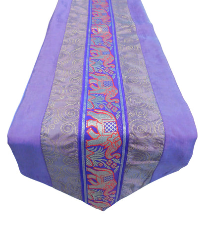Tischläufer mit Elefanten goldene Kringel Motiv Party Bankett Weihnachten Festival Geburtstag Hochzeit Party Wohnzimmer Küche Tischdecke aus Thai Seide Thai Silk
