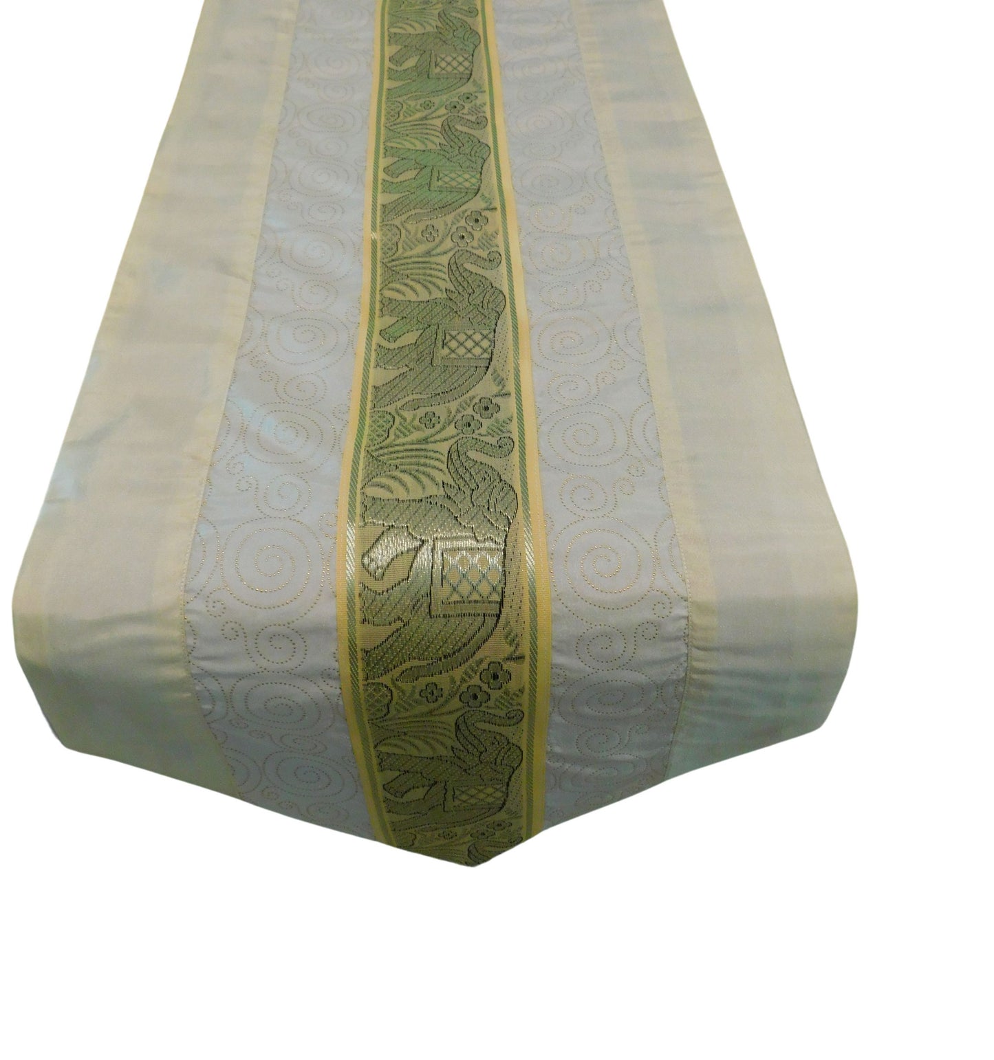Tischläufer mit Elefanten goldene Kringel Motiv Party Bankett Weihnachten Festival Geburtstag Hochzeit Party Wohnzimmer Küche Tischdecke aus Thai Seide Thai Silk