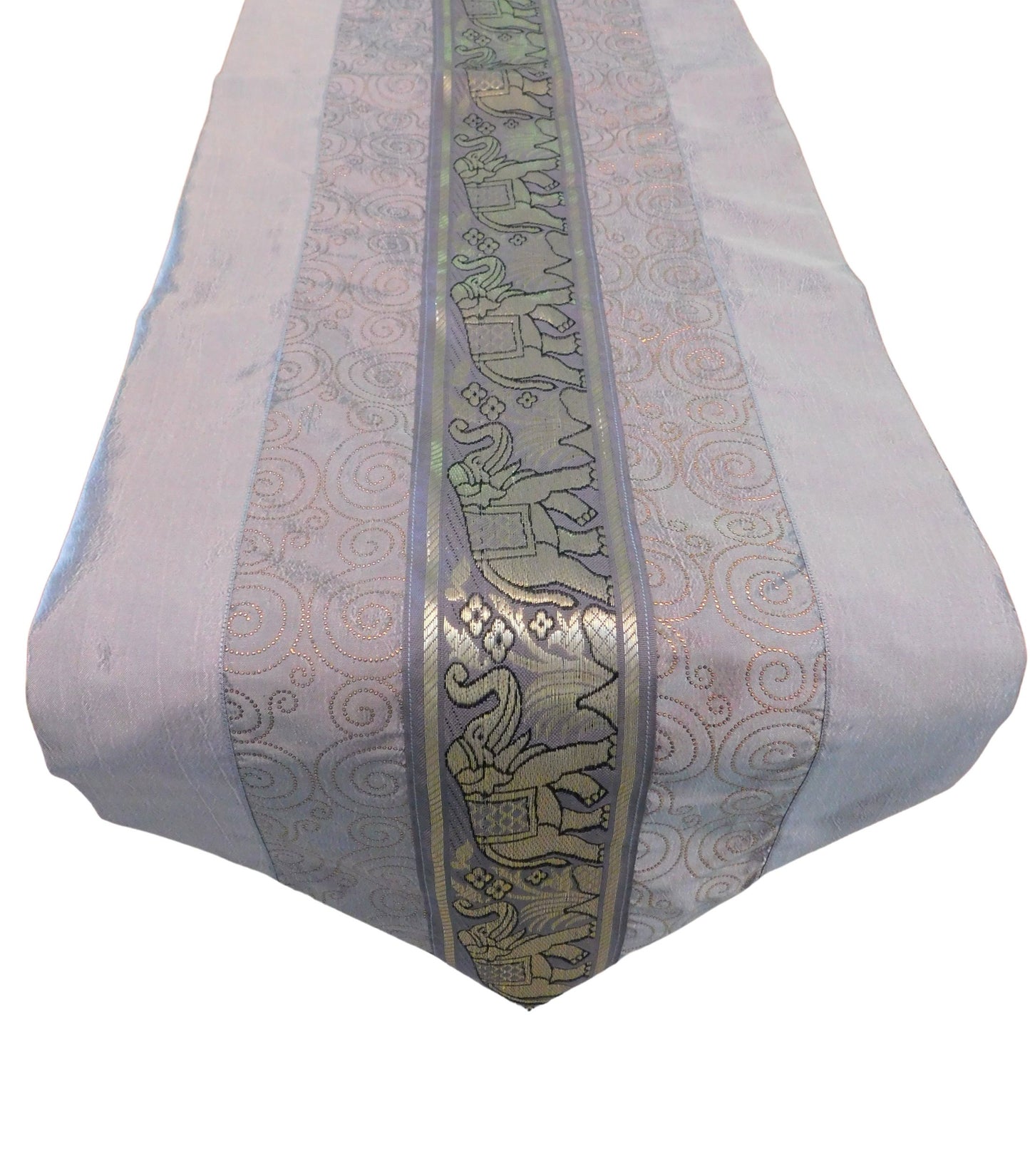 Tischläufer mit Elefanten goldene Kringel Motiv Party Bankett Weihnachten Festival Geburtstag Hochzeit Party Wohnzimmer Küche Tischdecke aus Thai Seide Thai Silk