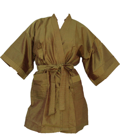 Kimono Robe Damen Long Satin Bademantel Seide Leichter seidiger Bademantel für Brautjungfern Brautparty Loungewear mit Taschen