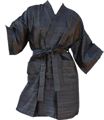 Kimono Robe Damen Long Satin Bademantel Seide Leichter seidiger Bademantel für Brautjungfern Brautparty Loungewear mit Taschen